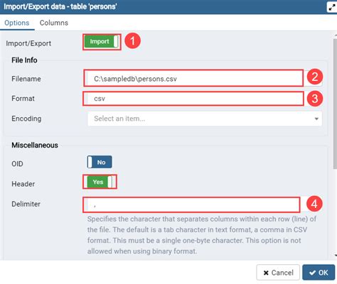 Postgresql Load Data From File