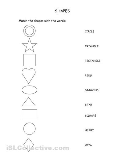 Shapes In Spanish Worksheets