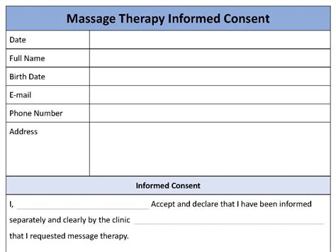 Massage Therapy Informed Consent Editable Pdf Forms