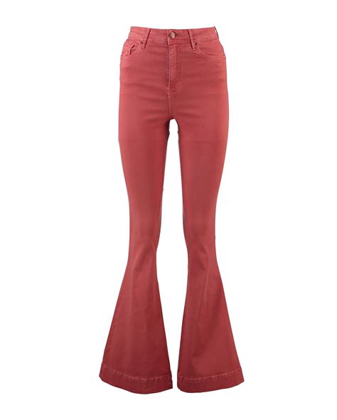 Riachuelo Calça Jeans Color Feminina Flare Vermelho Ak by Riachuelo