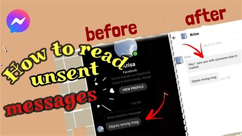 How To Read Unsent Messages On Messenger Read Unsent Messages