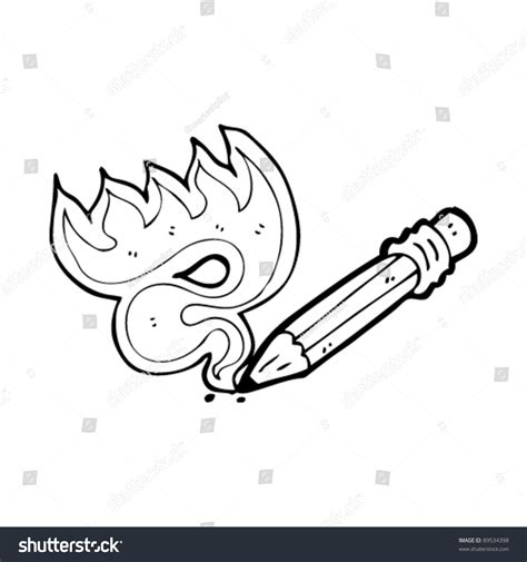 Flaming Pencil Cartoon Stock Vector (Royalty Free) 89534398 | Shutterstock