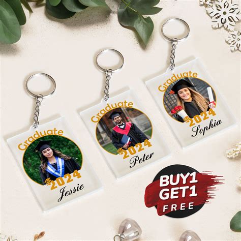 Personalised Graduation Keyring Gift Graduation Photo Keychain Best