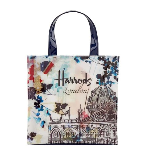 Harrods white Watercolour Harrods Small Shopper Bag | Harrods UK