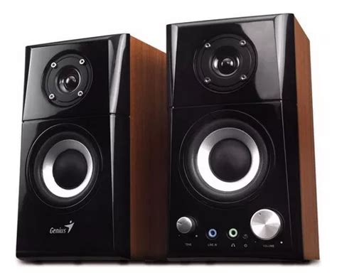 Parlantes Genius Sp Hf A W Madera Vias V Color Negro Madera