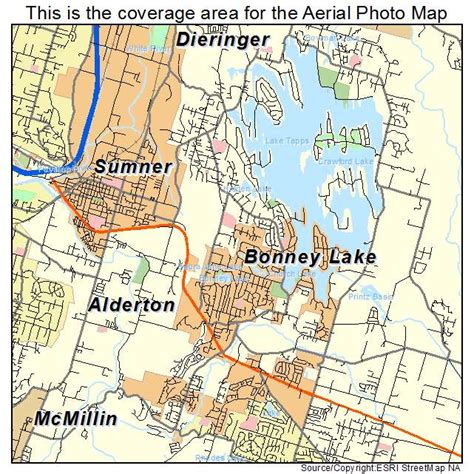 Aerial Photography Map of Bonney Lake, WA Washington