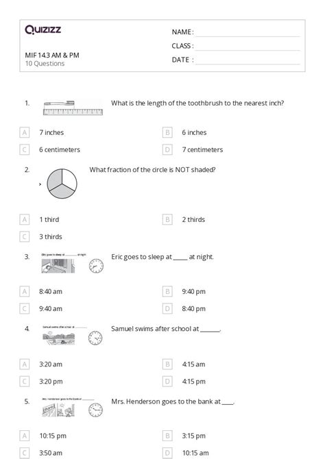 50 Am And Pm Worksheets For 2nd Grade On Quizizz Free And Printable