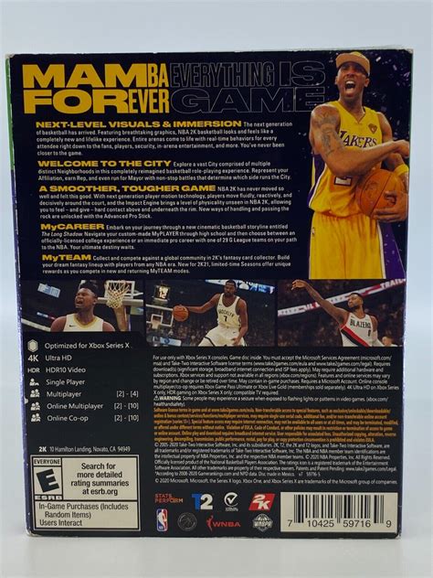 NBA 2K21 Mamba Forever Xbox Series X EBay