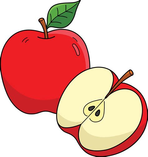 Apple Fruit Cartoon Colored Clipart Illustration 21964614 Vector Art At