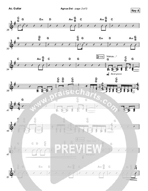 Agnus Dei Acoustic Guitar Sheet Music Pdf Michael W Smith Praisecharts