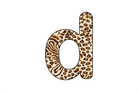 Leopard Letter D Graphic By Nazirabagom Creative Fabrica