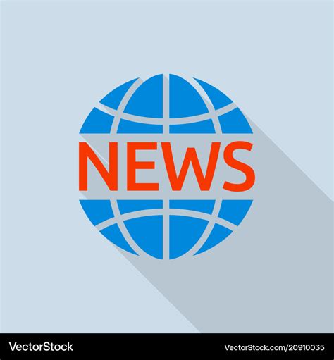 News Global Logo Flat Style Royalty Free Vector Image