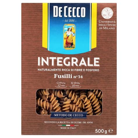 Fusilli De Cecco N34 Integral 500 G Walmart