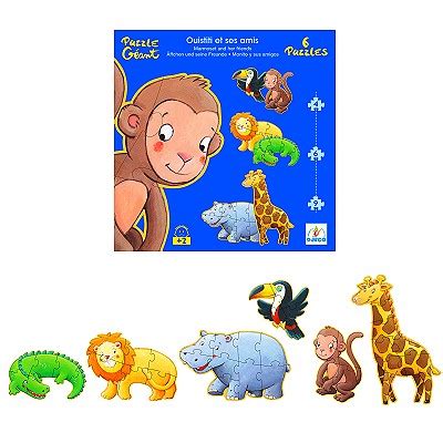 6 Puzzles Ouistiti et ses Amis Djeco 07114 38 pièces Puzzles