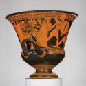 Mixing Bowl Calyx Krater Depicting Dueling Scenes From The Trojan War