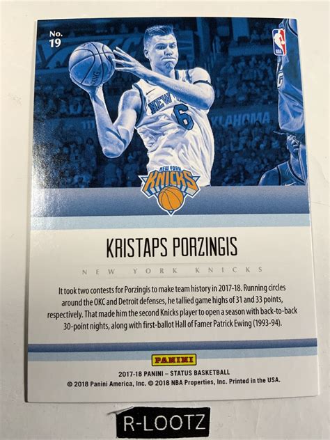 KRISTAPS PORZINGIS 2017 18 PANINI STATUS NBA SYMBOLS RED PARALLEL 005