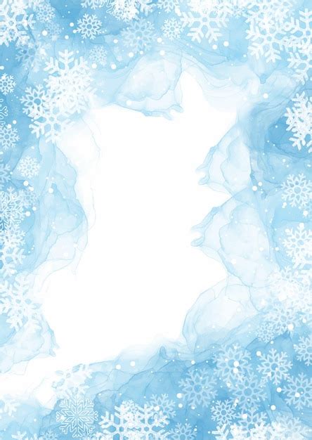 Handgemalter Weihnachts Aquarell Hintergrund Mit Schneeflocken Design