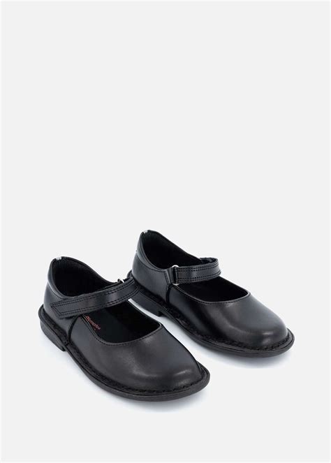 Crossbar Leather School Shoes Size 8 1 Younger Girl Za