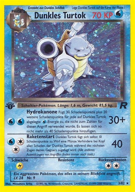 Dunkles Turtok Wert Bild K Nstler Seltenheit Pokemonkarte De