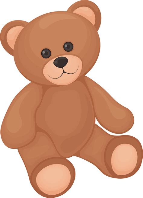 Cute Toy Bear A Smiling Teddy Bear Toy Is Sitting On The Floor Teddy Bear Vector Illustration