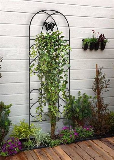 Black Metal Garden Wall Trellis Garden Design Ideas