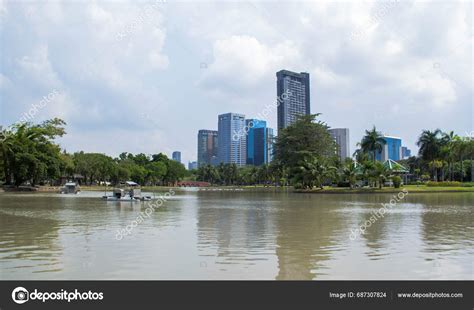 Modern City Green Environment Jatujak Park Bangkok Thailand Stock Photo