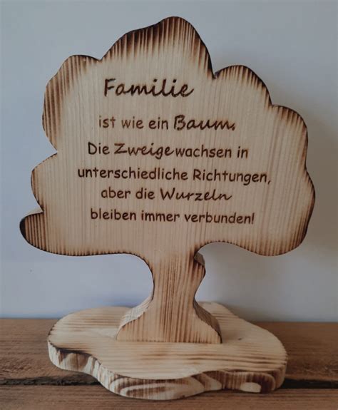 Holzbaum Klein Familie Ist Wie Ein Baum Hansag Deko