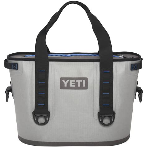 Yeti Hopper 20 Soft Sided Bag Cooler Fog Gray Tahoe Blue Yhop20g