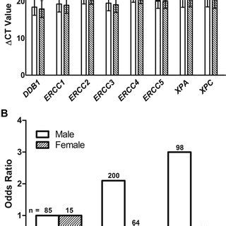 A Relative Mrna Expression Levels Of Eight Ner Genes Between Scchn