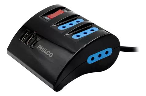 Alargador Escritorio Philco Puertos V Y Usb C Negro Cuotas Sin Inter S