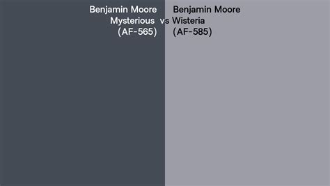 Benjamin Moore Mysterious Vs Wisteria Side By Side Comparison