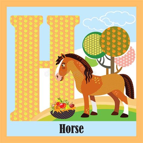 Animal Alphabet H Stock Vector Illustration Of Alphabet 173959323