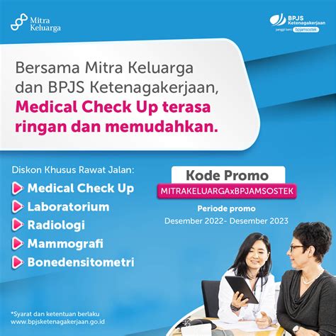 Promo Medical Check Up Mitra Keluarga dan BPJS Ketenagakerjaan