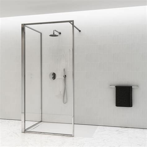 Designo Walk In Shower Enlosure Kit C Chrome Lusso