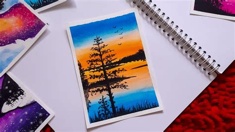 Melukis Sunset Dengan Cat Air Untuk Pemula Watercolor Tutorial