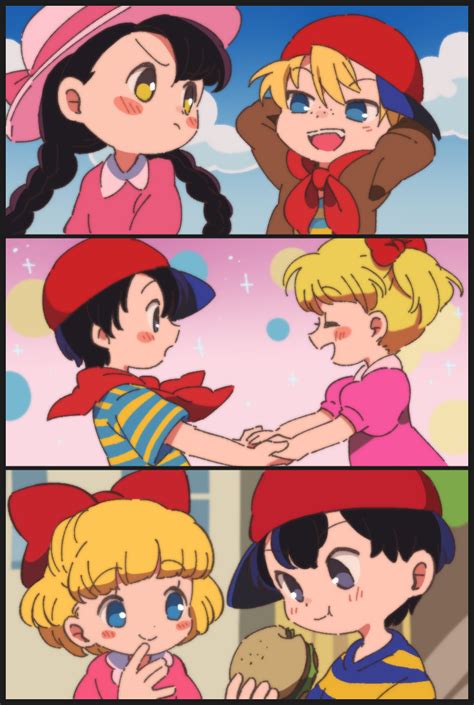 Ness Paula Ninten Ana And Ken Mother And 3 More Drawn By Ukata