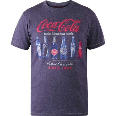 Duke Mens Big Size Bottles Coca Cola Print Cotton Crew Neck T Shirt