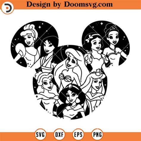 Disney Princess Svg Disneyland Mickey Ears Silhouette Svg Inspire Uplift