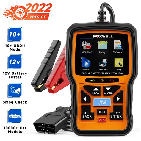 Foxwell Nt Plus Obd Scanner V Battery Tester Check Engine Code