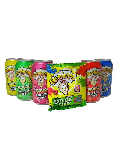 Fresh 12oz Warheads Soda Variety Pack With Free T Now Includes New