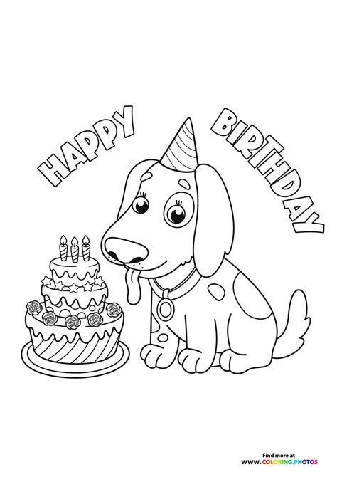 Happy Birthday - Coloring Pages for kids | Free and easy print or download