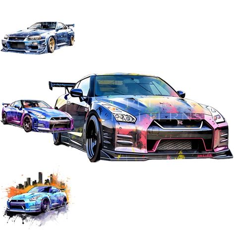 Nissan Skyline Gt R Clipart Png Etsy