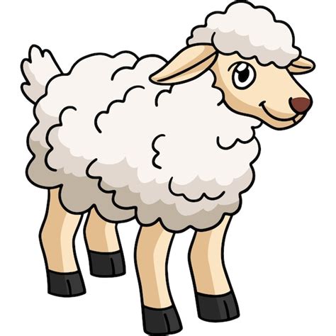 Premium Vector | Sheep animal cartoon colored clipart illustration