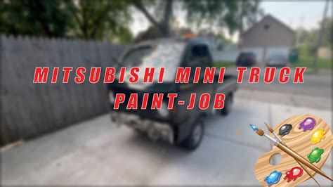 Imported 90s Japanese Kei Mitsubishi Mini Truck Paint Job YouTube