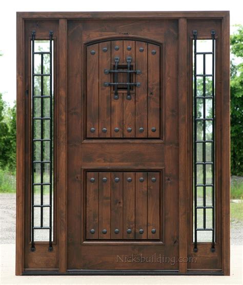 Popular Exterior Rustic Doors With 2 Sidelights Rustic Doors Exterior Doors With Sidelights