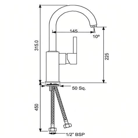 Just Taps Plus Kubix Basin Mixer Deck Mounted Chrome