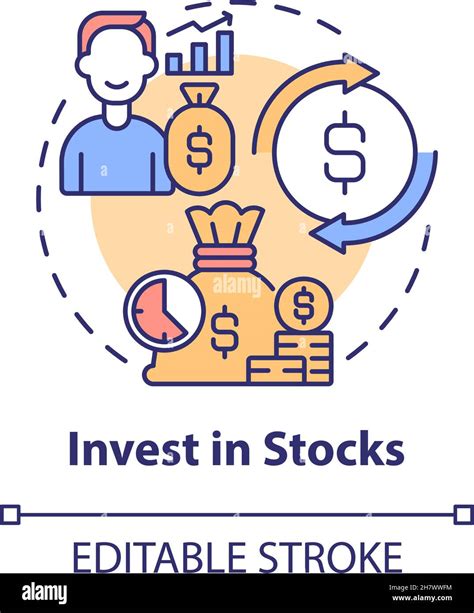 Invest In Stocks Concept Icon Stock Vector Image And Art Alamy