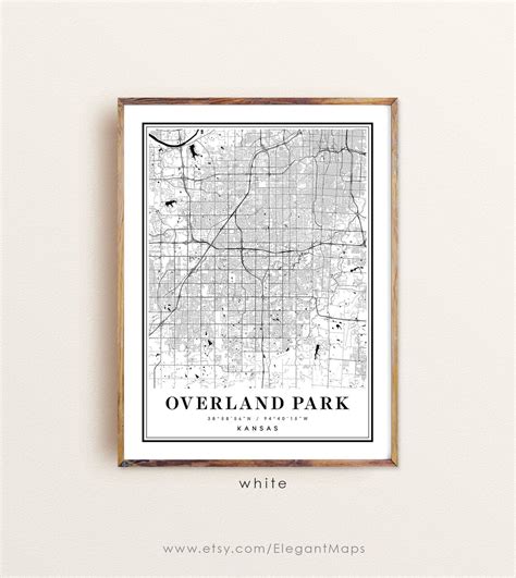 Overland Park Kansas Map Overland Park Ks Map Overland Park Etsy