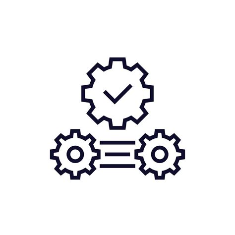 icono de línea de producción y control de calidad 12117213 Vector en