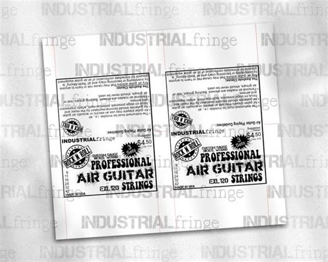 Air Guitar Strings Label Digital File Png Digital File Only